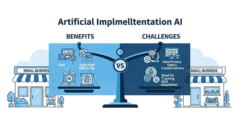 Benefits and Challenges of Implementing AI in Small Businesses