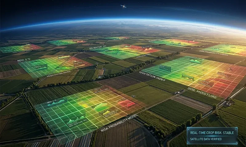 Real-Time Satellite Crop Health Analysis for Climate Risk Insurance