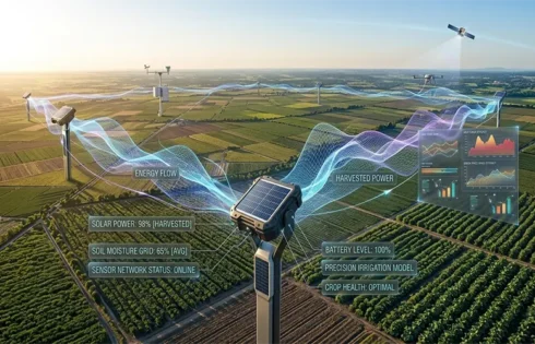 Solar-Powered Energy Harvesting Sensors for Smart Agriculture Monitoring