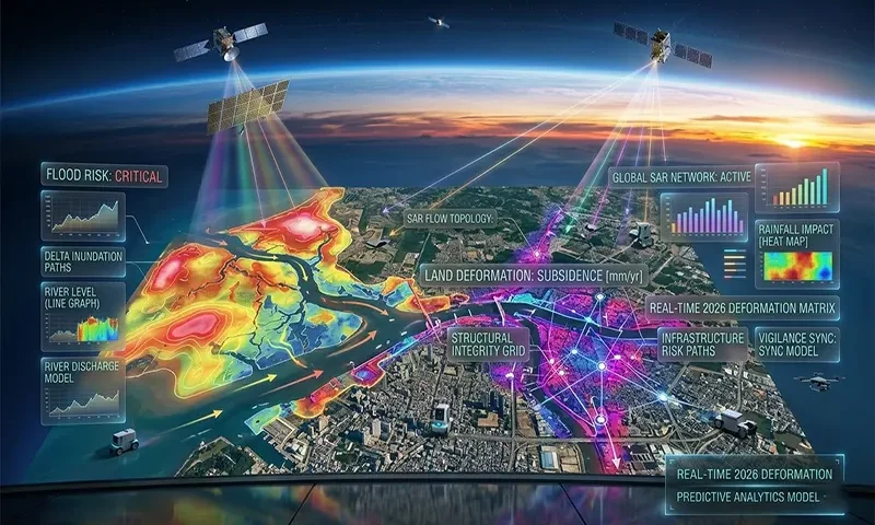 Synthetic Aperture Radar: Orbital Vigilance for Flood Risk and Land Deformation